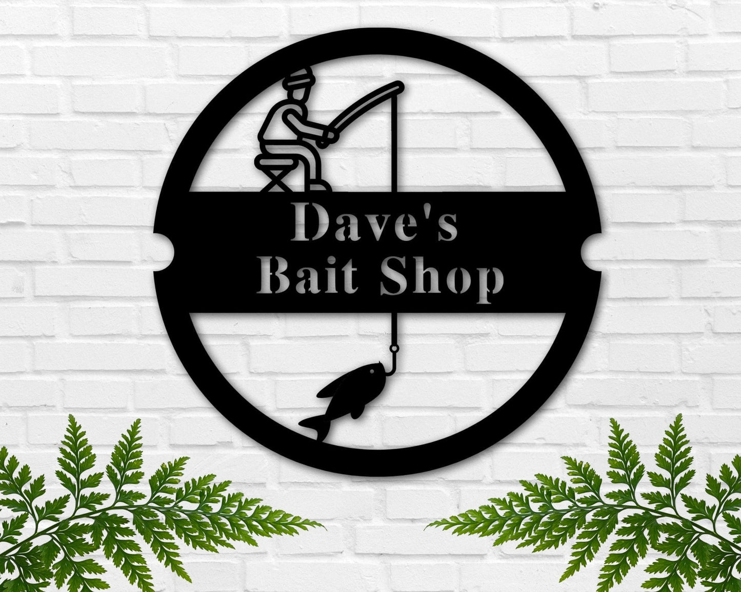 Custom Fishing Sign Bait Shop Metal Sign Bait & Tackle Sign Fishing Shack Decor Father's Day Gift Fish Camp Sign Fishing Hole Sign
