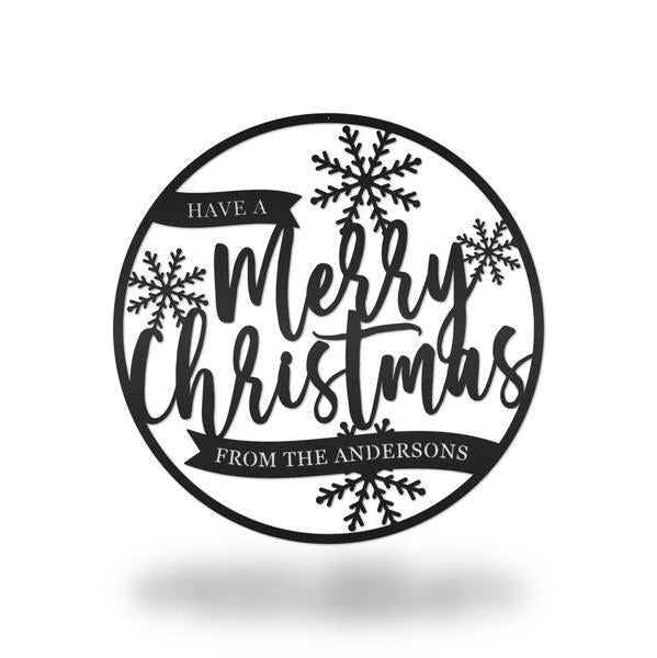 Merry Christmas Sign Metal Cut Metal Sign Metal House Sign