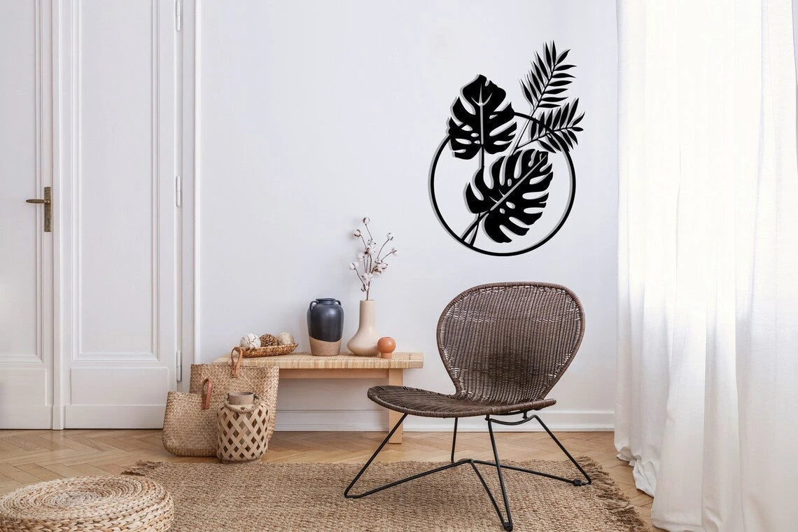 Leaf Decor Wall Art Cut Metal Sign Laser Cut Metal Signs Custom Gift Ideas