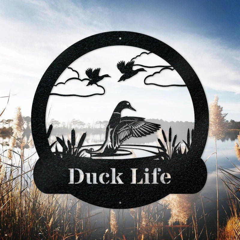 Duck Sign Duck Hunting Decor Duck Hunter Gift Duck Gift For Him Duck Name Metal Sign Fathers Day Gift