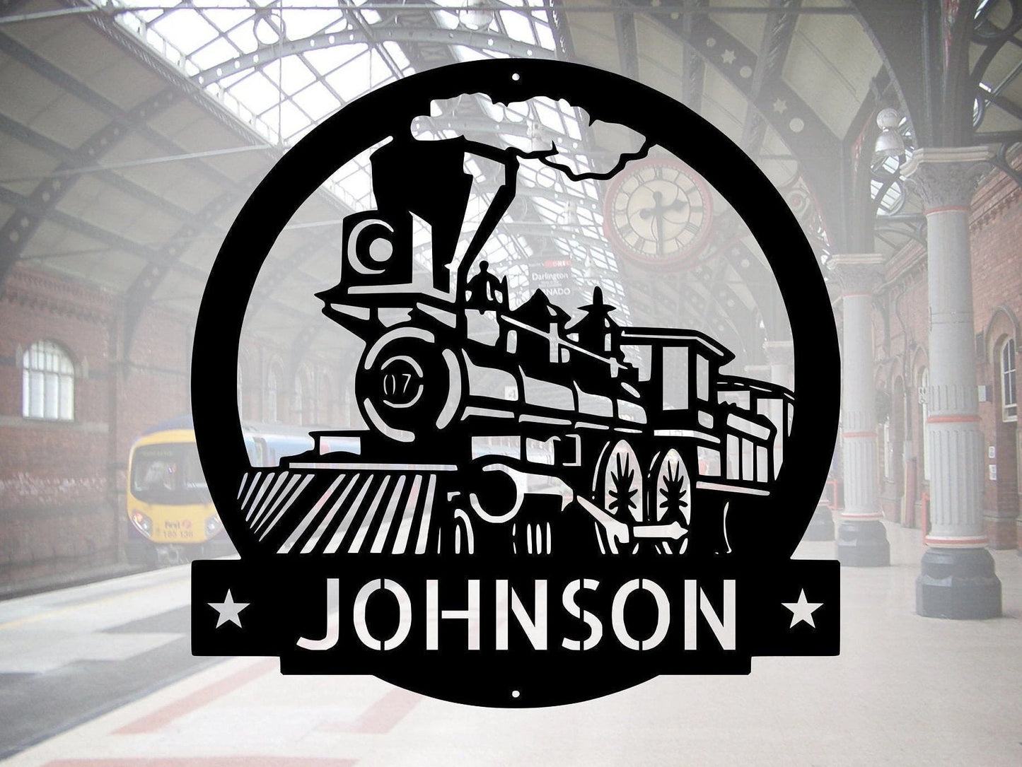 Train Metal Sign Metal Wall Decor Custom Metal Name Sign christmas Gift For Him Name Metal Sign Fathers Day Gift