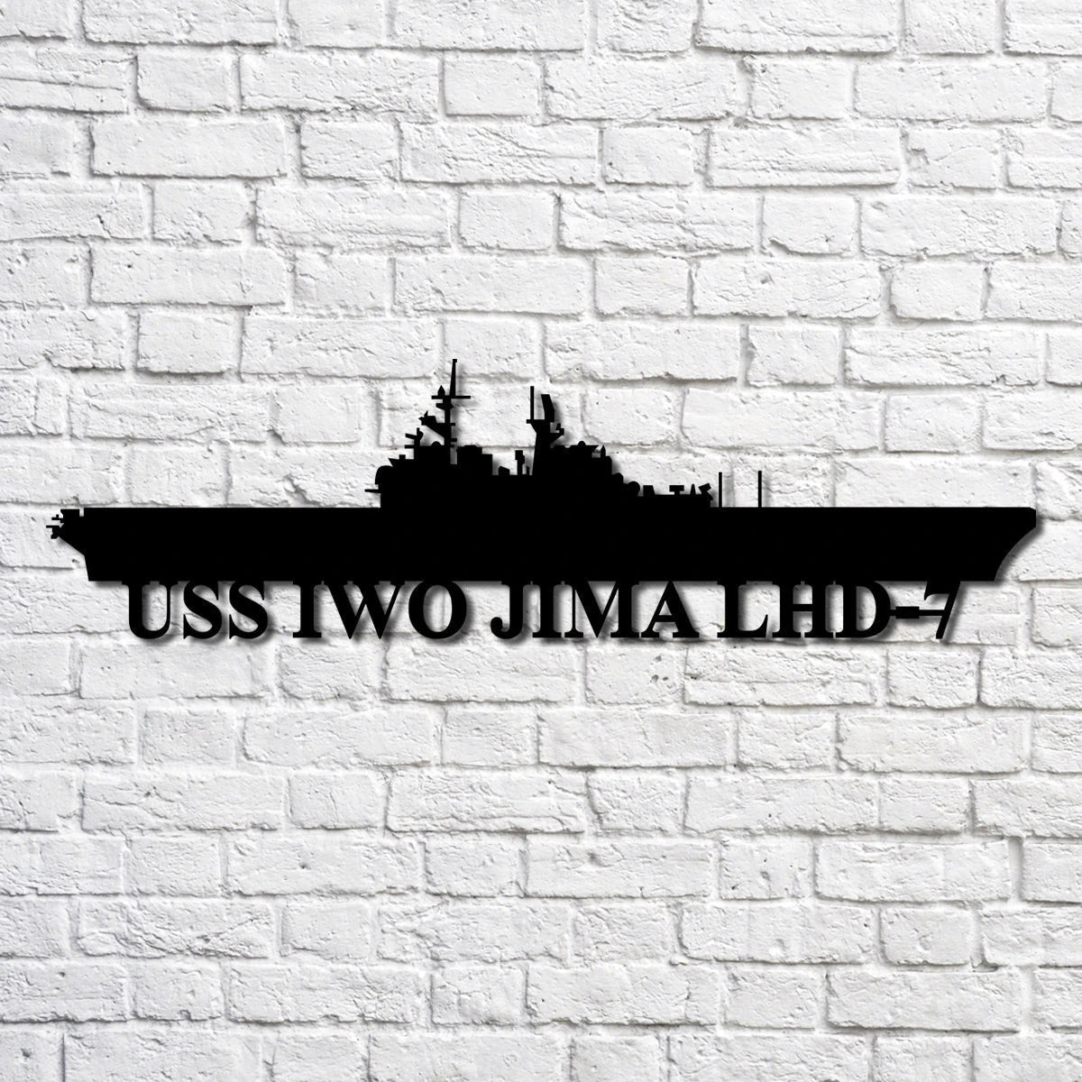 Uss Iwo Jima Lhd7 Navy Ship Metal Art, Custom Us Navy Ship Cut Metal Sign, Gift For Navy Veteran, Navy Ships Silhouette Metal Art, Navy Home Decor Laser Cut Metal Signs Custom Gift Ideas
