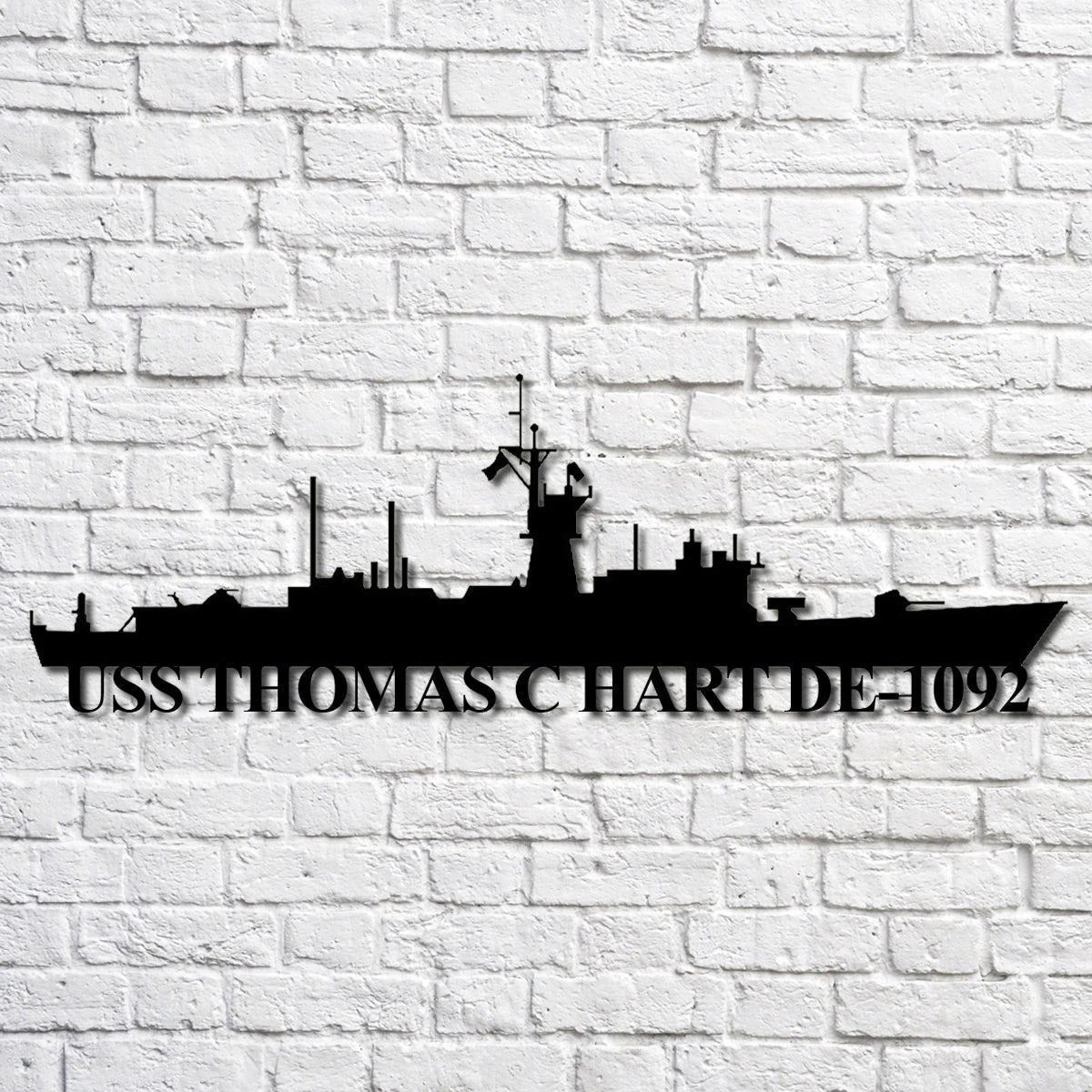 Uss Thomas C Hart De1092 Navy Ship Metal Art, Gift For Navy Veteran, Navy Ships Silhouette Metal Art, Navy Home Decor Laser Cut Metal Signs Custom Gift Ideas
