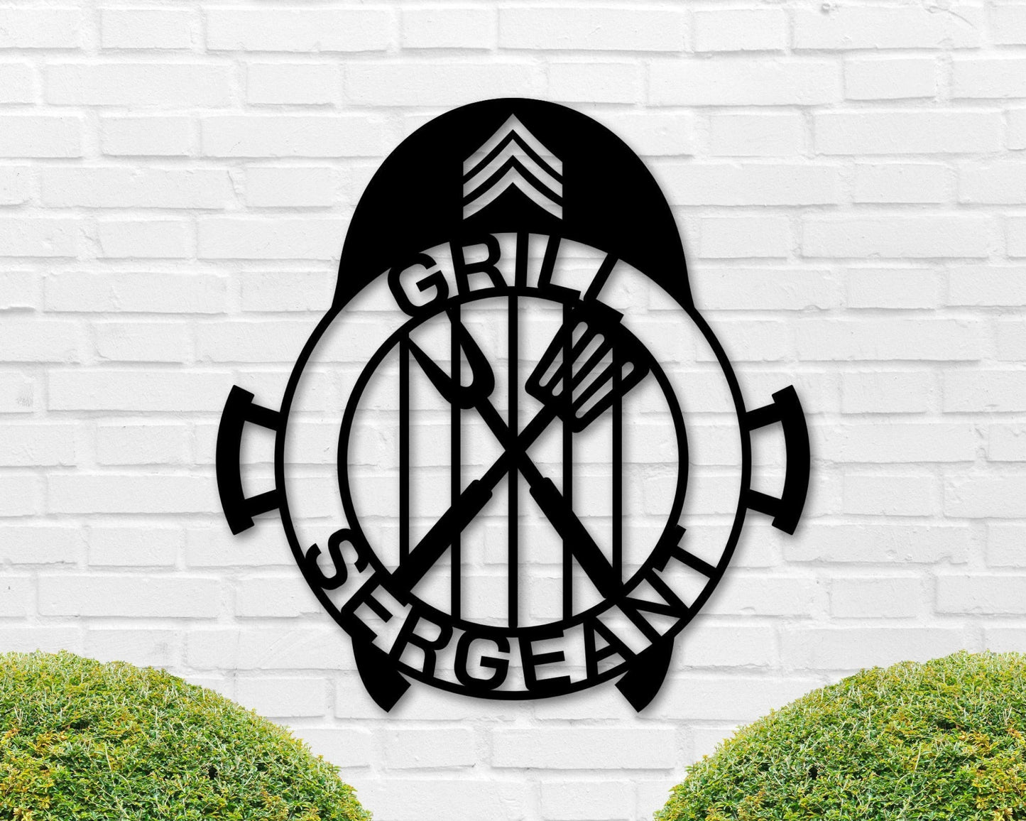 Grill Sergeant Sign Sergeant Sign Gift Drill Sergeant Military Gift Barbecue Sign Metal Bbq Sign Patio Grill Sign Funny Bbq Gift Dad
