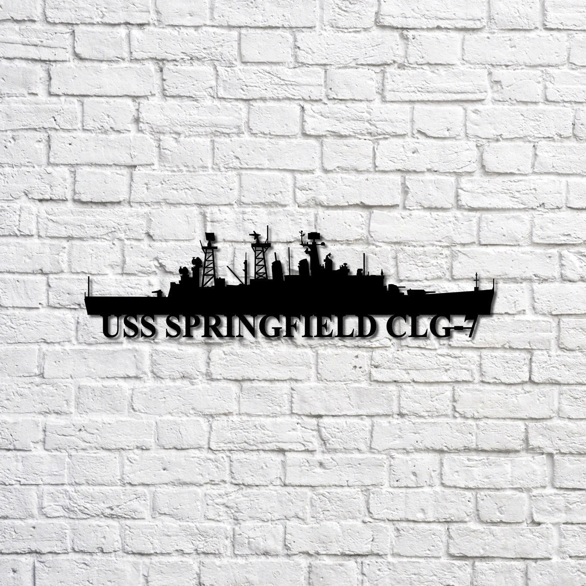 Uss Springfield Clg7 Navy Ship Metal Sign, Memory Wall Metal Sign Gift For Navy Veteran, Navy Ships Silhouette Metal Sign Laser Cut Metal Signs Custom Gift Ideas