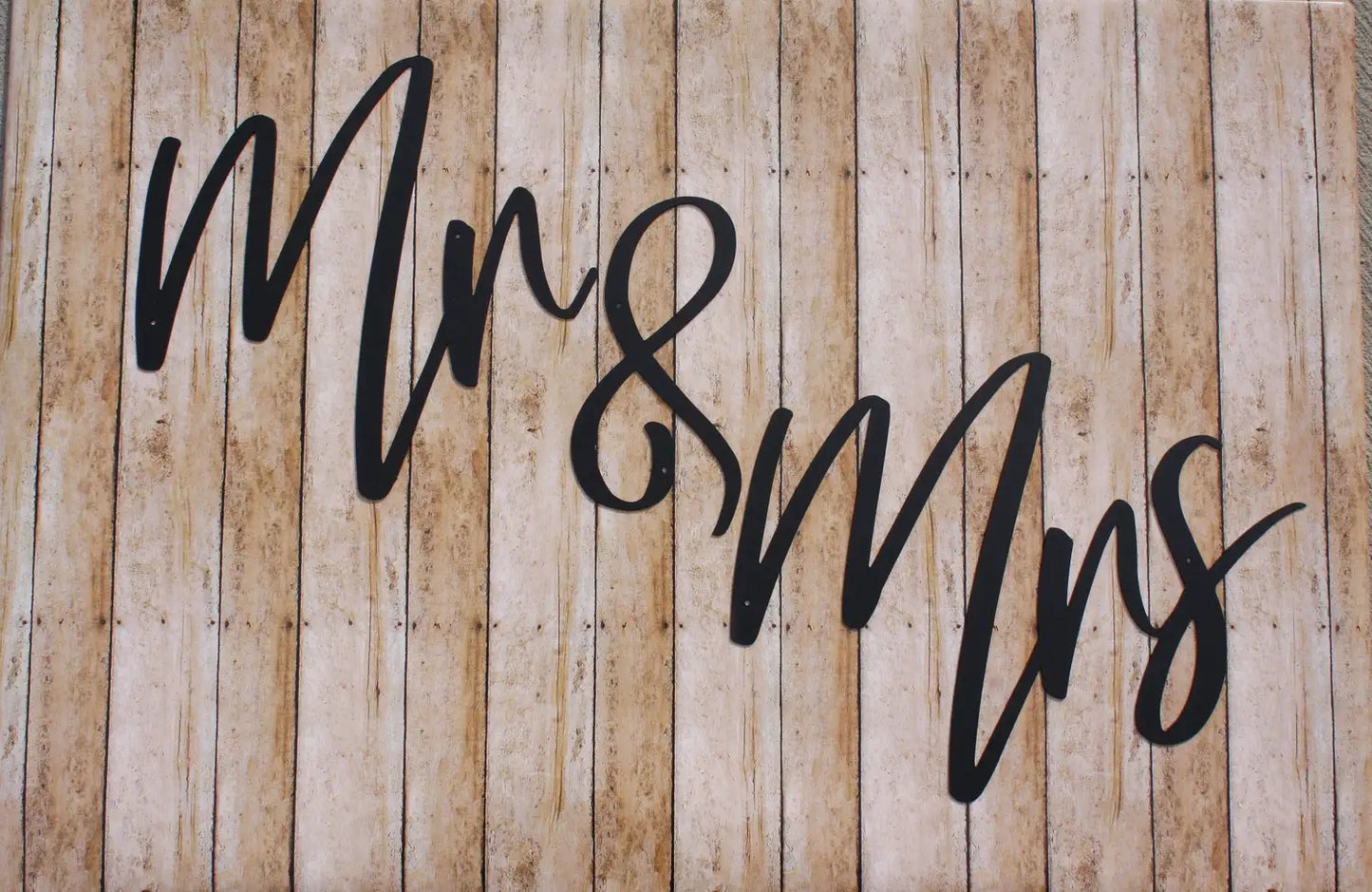 Mr. & Mrs. Metal Sign, Home Decor, Metal Wall Art, Housewarming Gift, Metal Words, Wedding Gift Laser Cut Metal Signs Custom Gift Ideas - 8 inches - metal sign