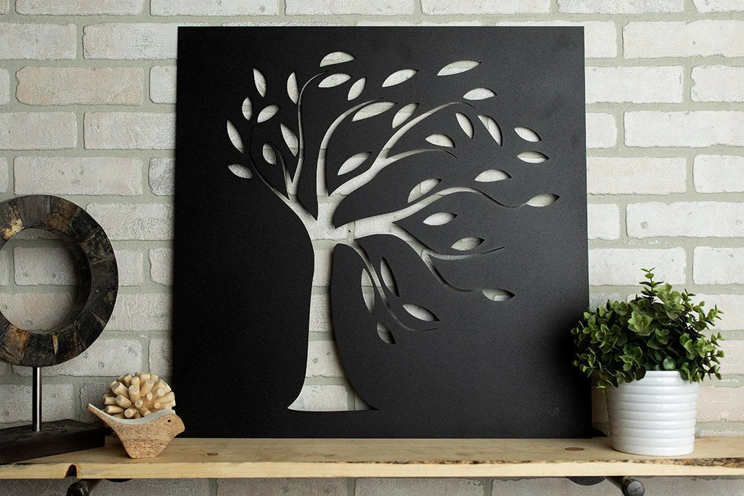 Leafy Tree Wall Metal Art Cut Metal Sign Wall Metal Art