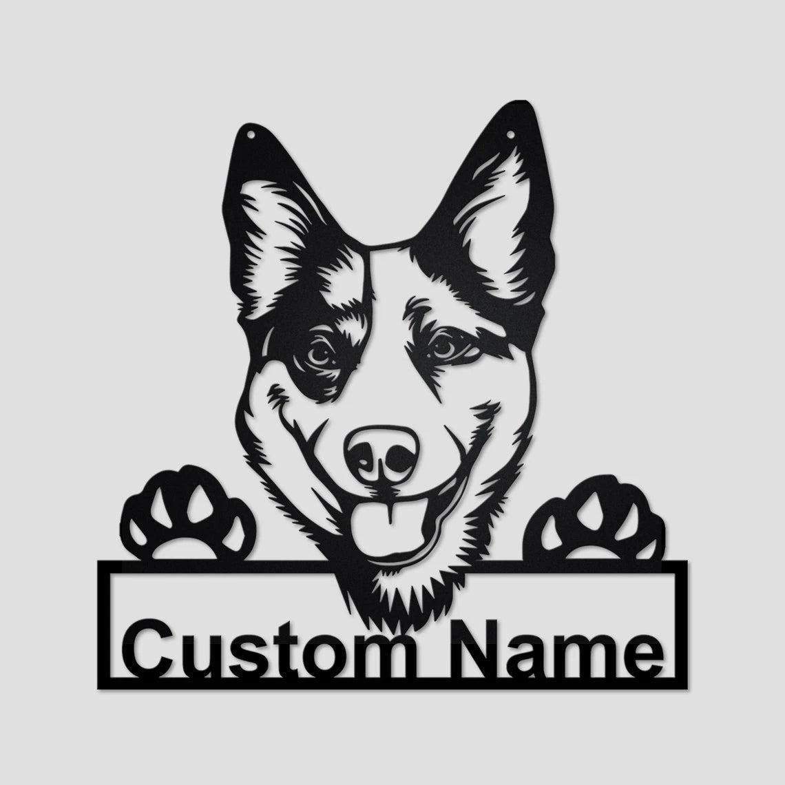 Personalized Custom Australian Cattle Dog Metal Sign for Dog Lover Custom Name