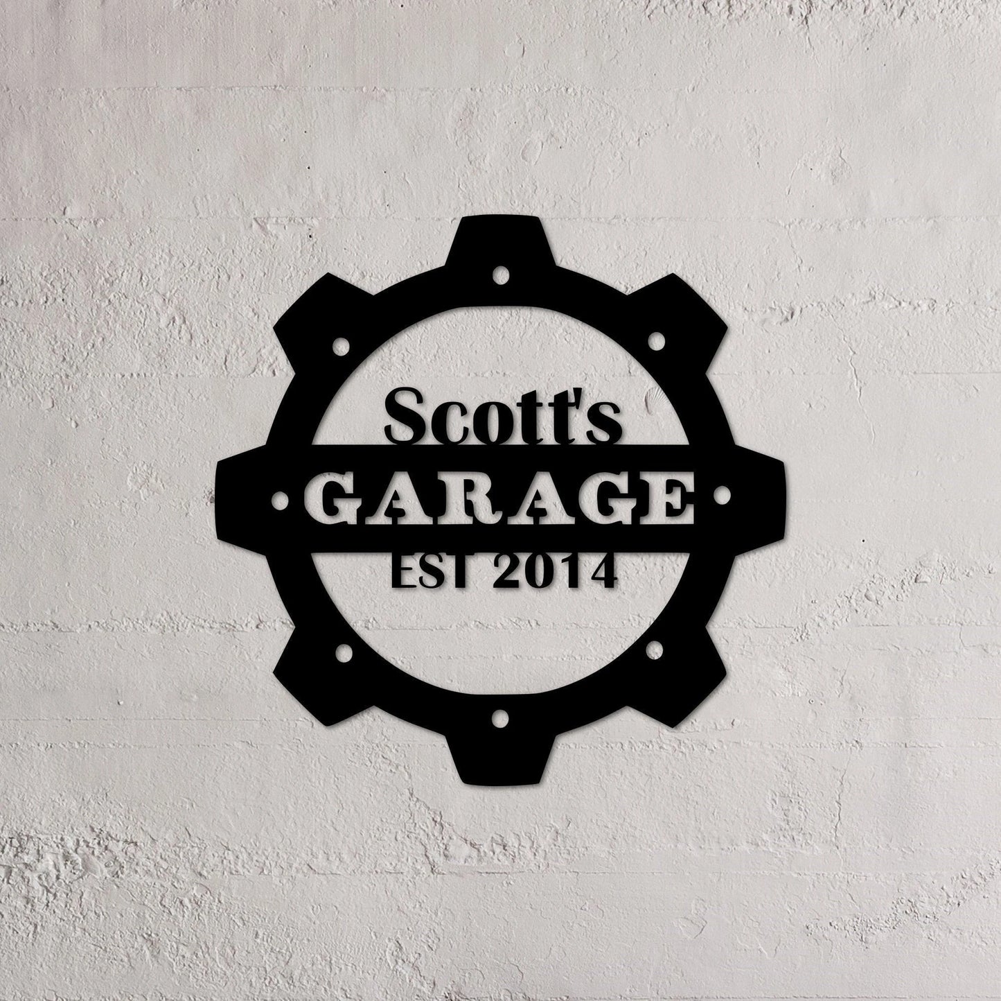Name Garage Sign With Est Year, Custom Metal Wall Art, Personalized Birthday Or Christmas Gift For Husband, Dad, Brother Or Boyfriend Laser Cut Metal Signs Custom Gift Ideas
