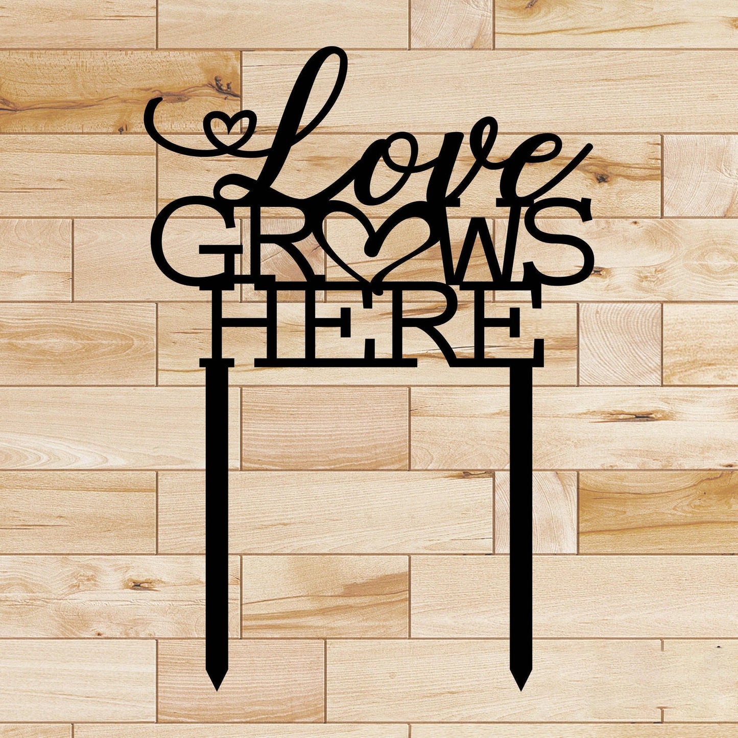Love Grows Here Metal Sign Cut Metal Sign Wall Metal Sign