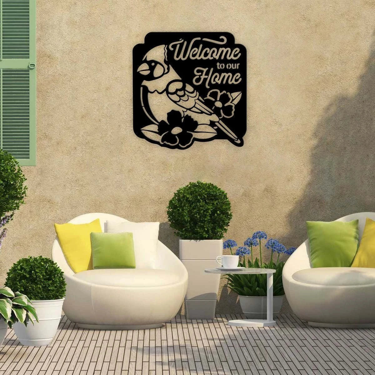 Bird Lovers Welcome To Our Home Cut Metal Sign Metal House Sign