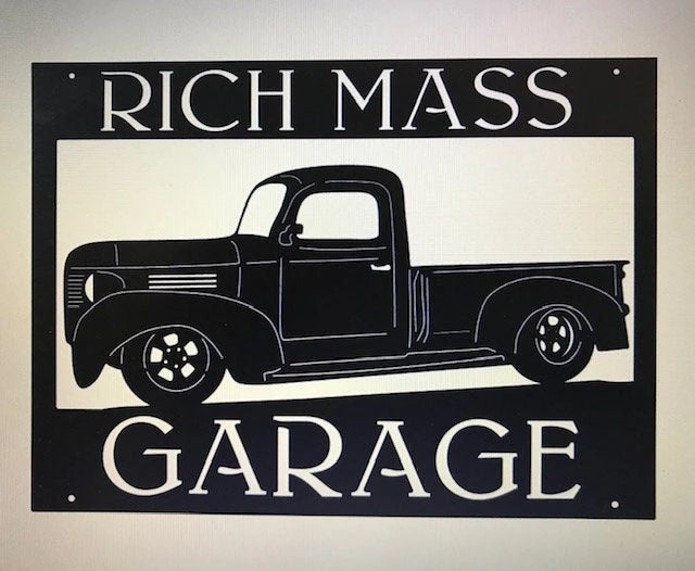 Metal Antique Truck Sign Metal House Sign