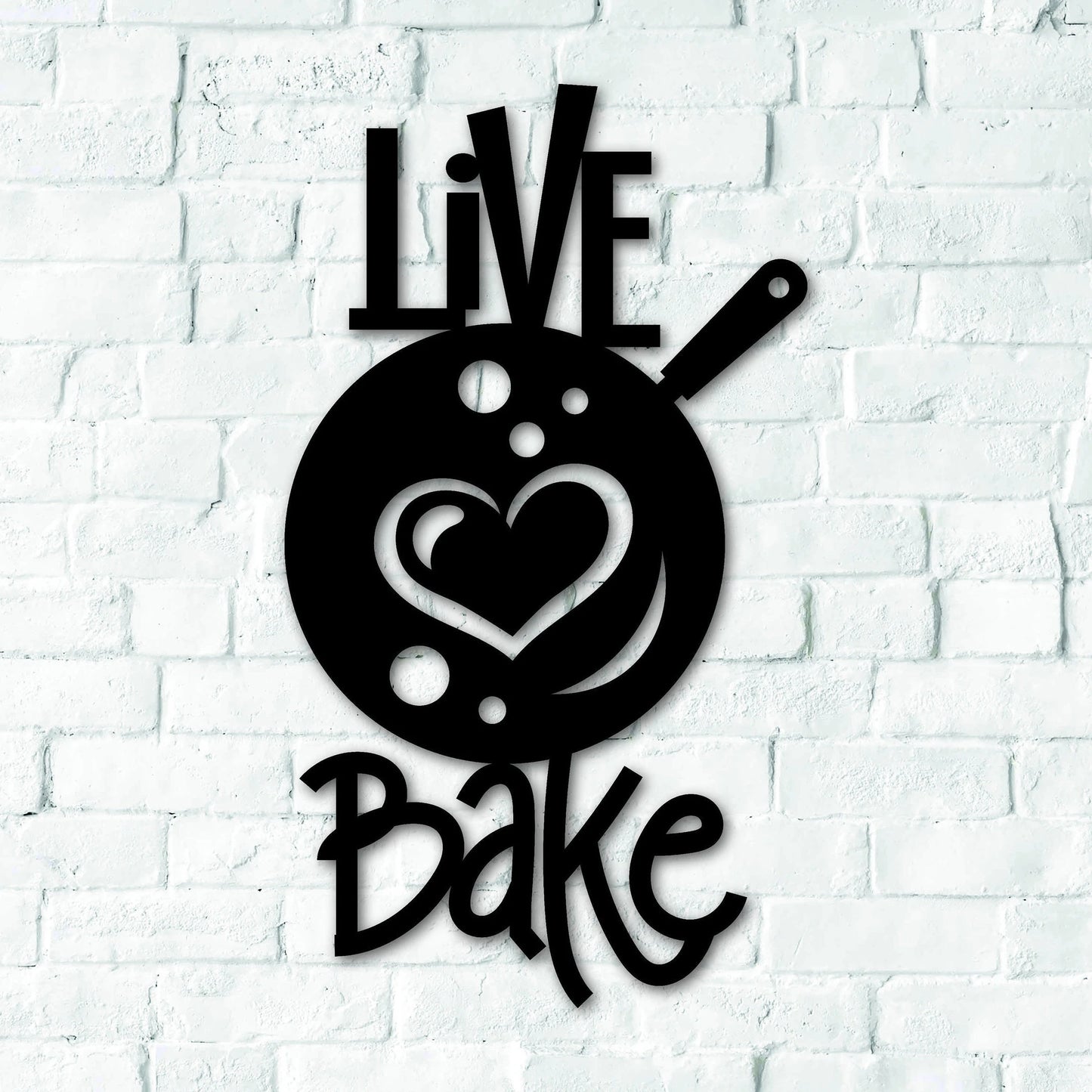 Live Love Bake Kitchen Wall Decor Kitchen Metal Sign