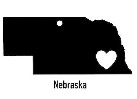 Nebraska State Ornament Cut Metal Sign Wall Decor Metal Sign Metal Art