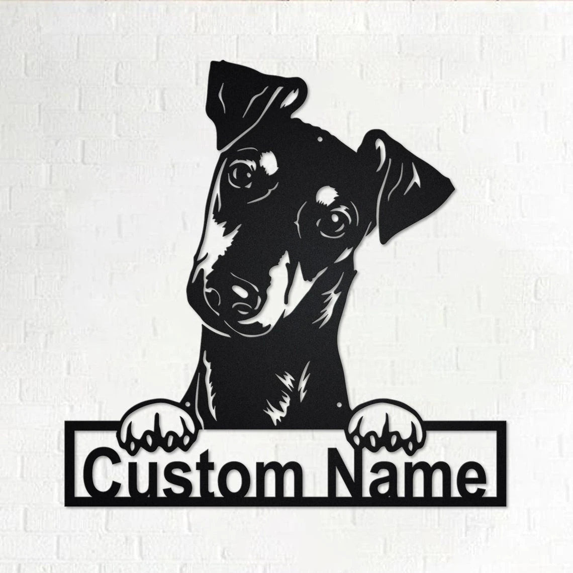 Personalized Custom Manchester Terrier Metal Sign for Dog Lover Custom Name