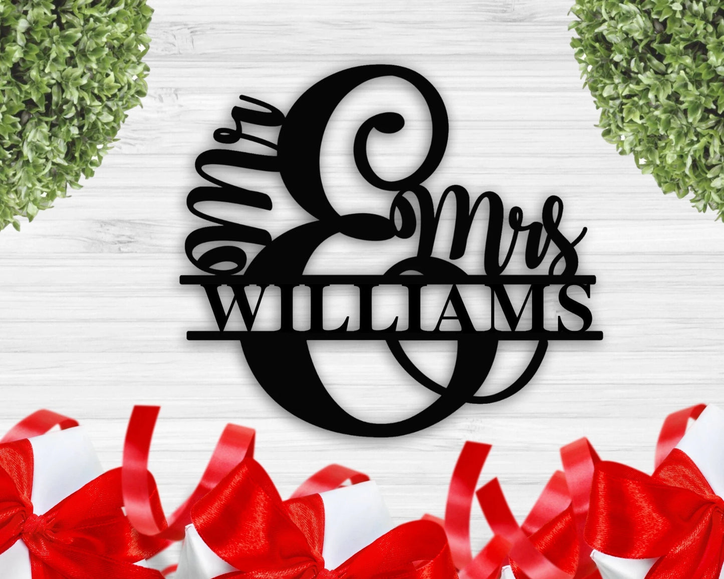 Mr And Mrs Personalized Name Sign Anniversary Or Wedding Sign