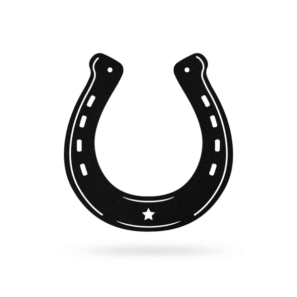 Good Luck Horseshoe Cut Metal Sign Metal House Sign