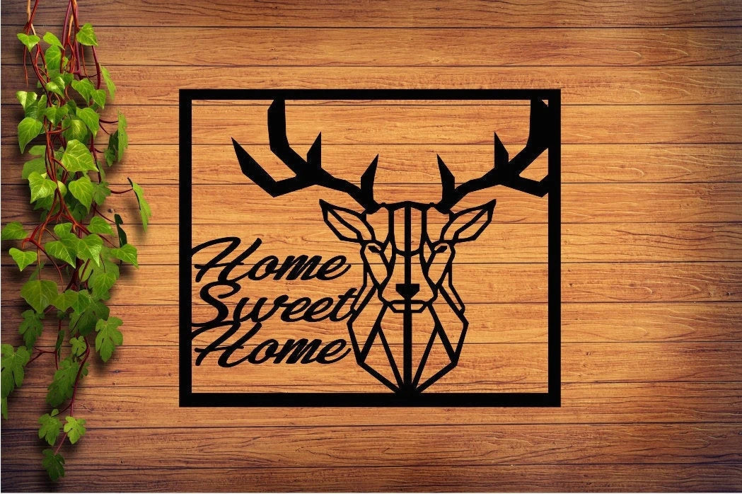 Home Sweet Home Metal Wall Decor Home Sweet Home Deer Deer Metal