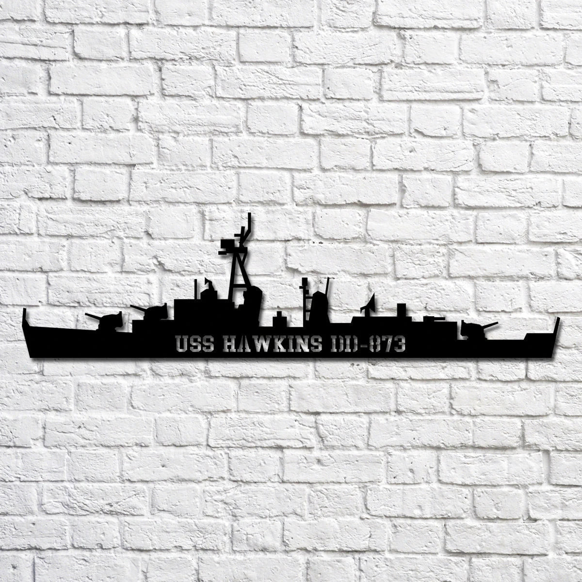 Uss Hawkins Dd873 Navy Ship Metal Art, Custom Us Navy Ship Cut Metal Sign, Gift For Navy Veteran, Navy Ships Silhouette Metal Art, Navy Home Decor Laser Cut Metal Signs Custom Gift Ideas