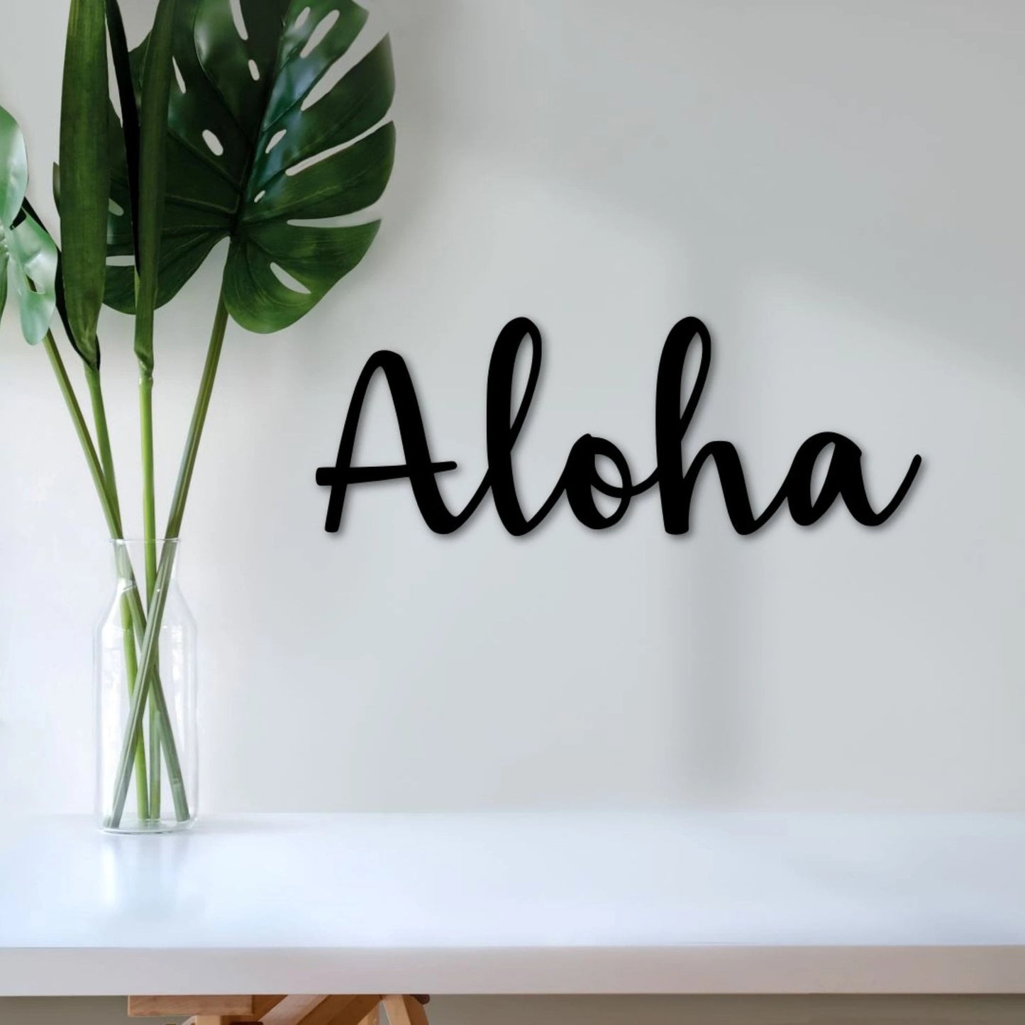 Aloha Metal Sign Wall Decor Entryway Sign Beach Art Hawaii Decor Metal Aloha Sign Hawaiian Gift Metal Word Art From Hawaii