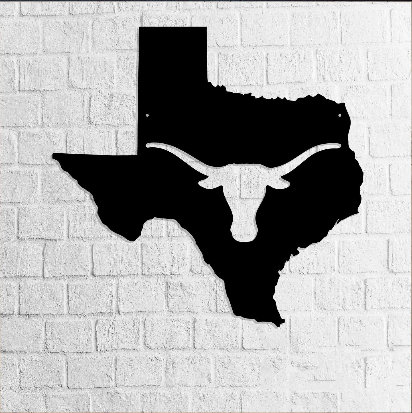 Longhorn State Sign Lone Star Man Cave Garage Plasma Cut Steel Sign Steel Art Custom Rustic Ranch Sign Gate
