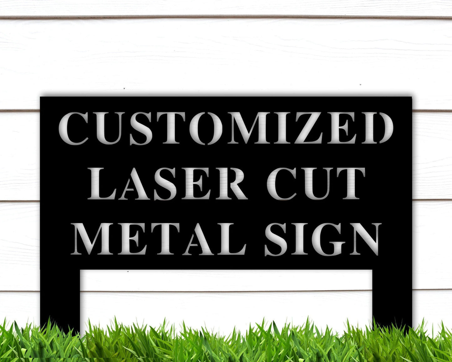 Personalized Yard Sign With Stakes Custom Metal Yard Signs For Outside Custom Yard Sign Metal Lawn Sign Custom Garden Metal Sign