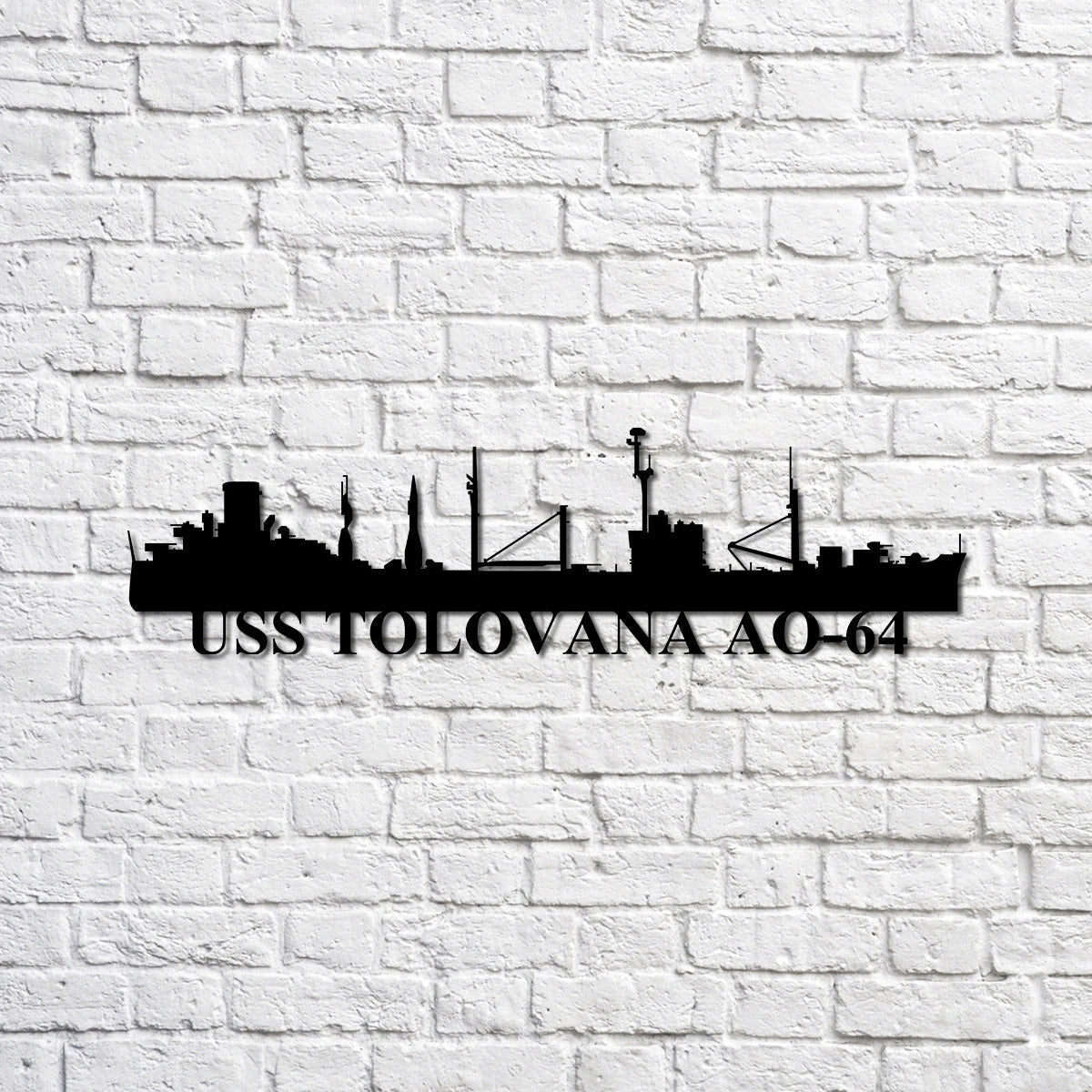 Uss Tolovana Ao64 Navy Ship Metal Sign, Memory Wall Metal Sign Gift For Navy Veteran, Navy Ships Silhouette Metal Sign Laser Cut Metal Signs Custom Gift Ideas