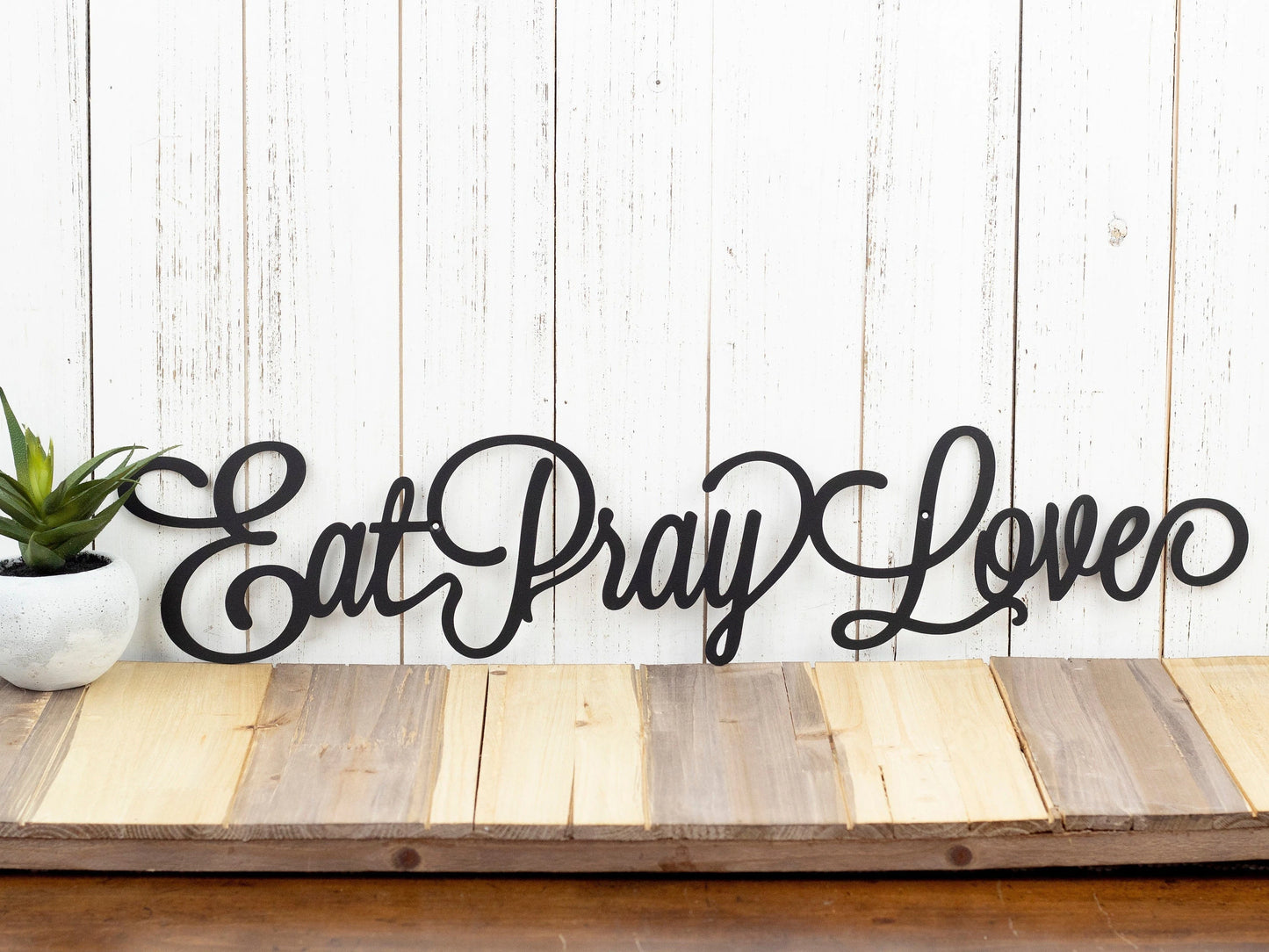 Eat Pray Love Metal Sign Kitchen Decor Family Sign Wall Hanging Metal Wall Decor Sign Wall Art