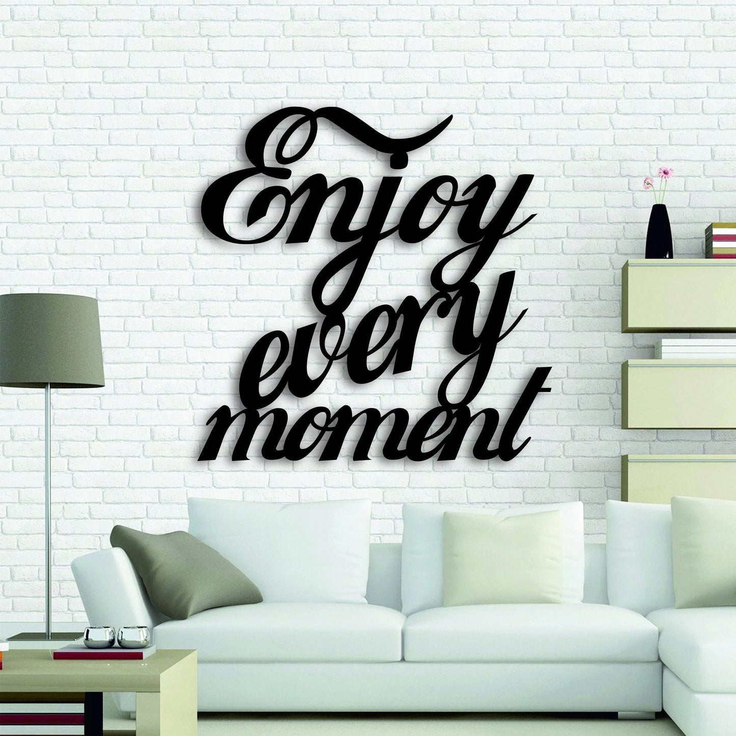 Enjoy Every Moment Motivational Wall Decor Kitchen Wall Signs Metal Letters Metal Wall Decor Hanging Housewarming Gift