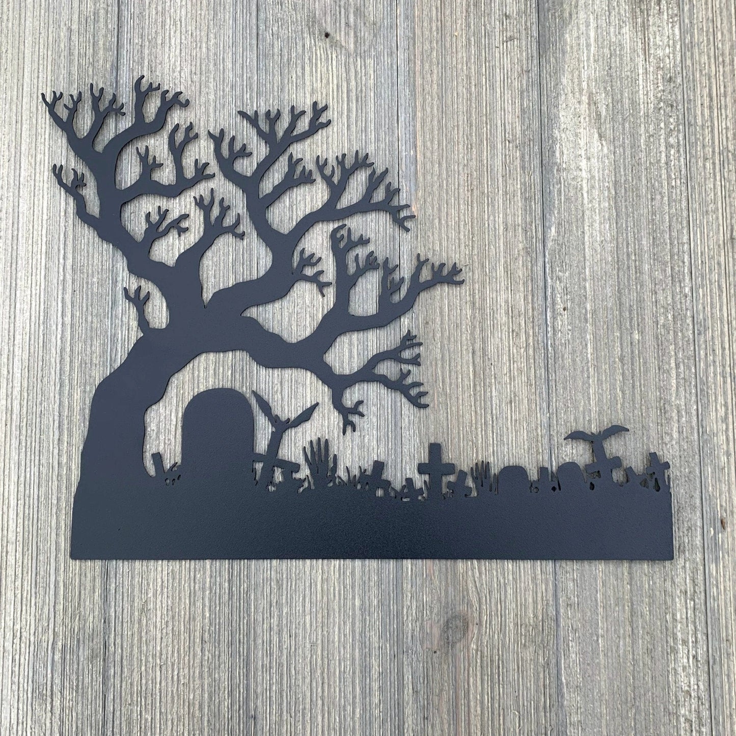 Graveyard Metal Sign Cutout Cut Metal Sign Wall Metal Art