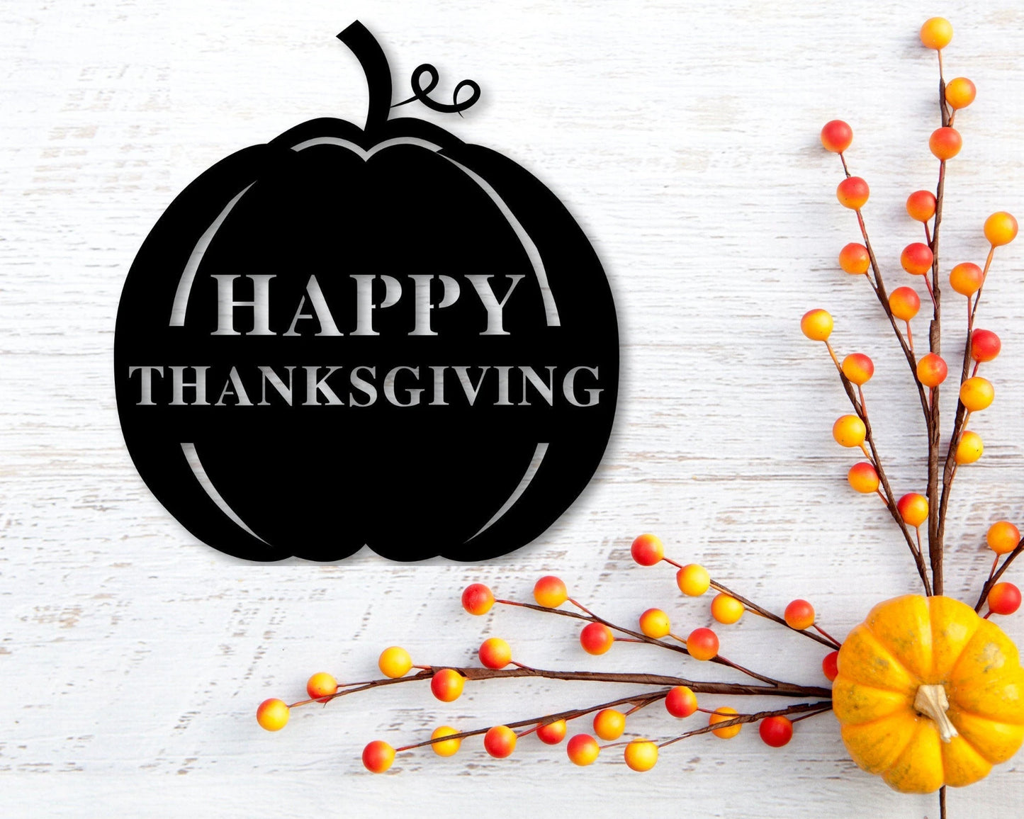 Thanksgiving Decor Thanksgiving Sign Wall Decor Pumpkin Sign Thanksgiving Metal Sign Happy Thanksgiving Sign Door Sign Fall Decor
