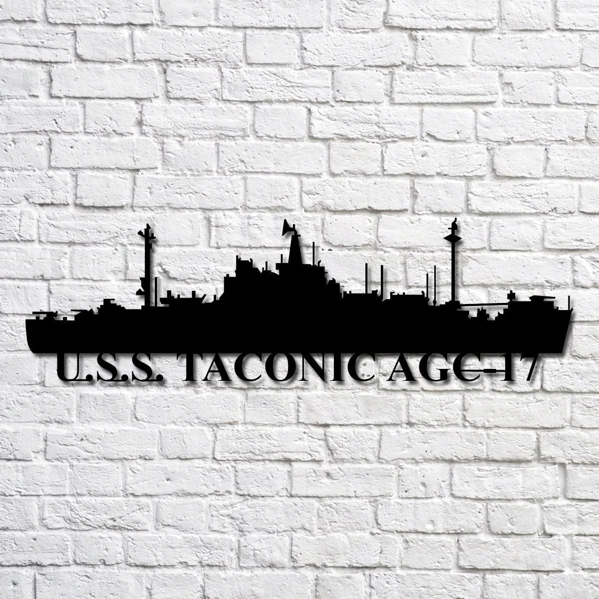 U.s.s. Taconic Agc17 Navy Ship Metal Art, Custom Us Navy Ship Cut Metal Sign, Gift For Navy Veteran, Navy Ships Silhouette Metal Art, Navy Home Decor Laser Cut Metal Signs Custom Gift Ideas
