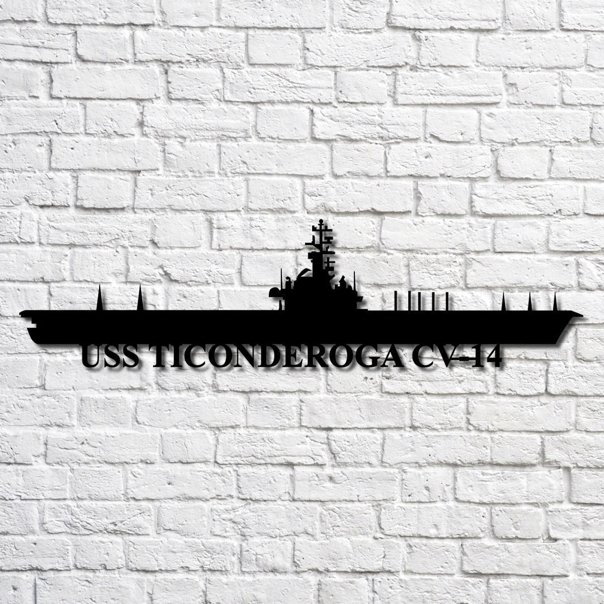 Uss Ticonderoga Cv14 V2 Navy Ship Metal Art, Gift For Navy Veteran, Navy Ships Silhouette Metal Art, Navy Home Decor Laser Cut Metal Signs Custom Gift Ideas