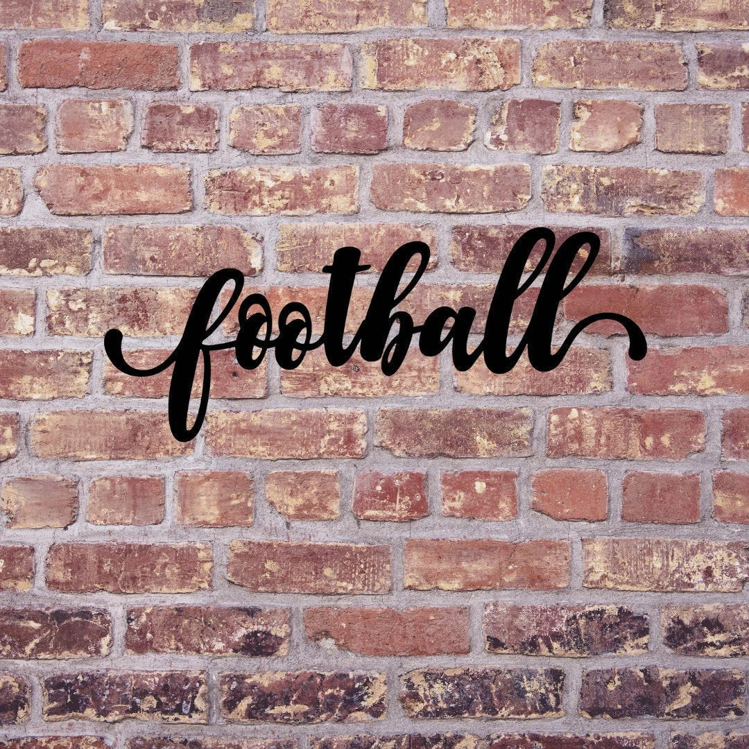 Football Sign Cut Metal Sign Wall Decor Metal Sign Metal Art
