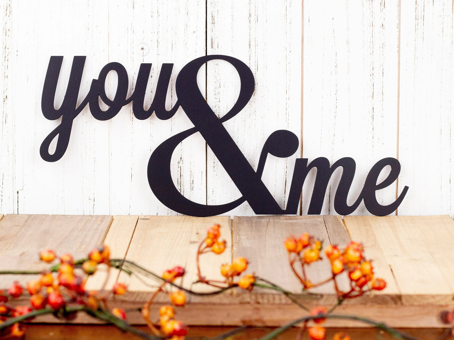 You And Me Metal Sign Black Ampersand Wall Quote Wall Hanging Wedding Sign Wedding Decor Outdoor Sign