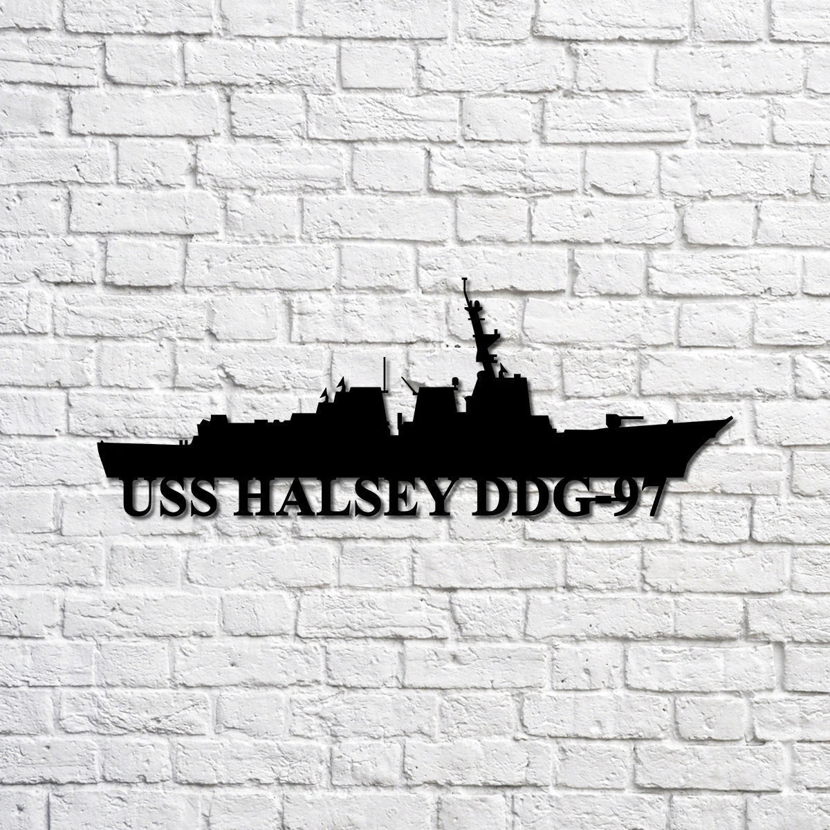 Uss Halsey Ddg97 Navy Ship Metal Sign, Memory Wall Metal Sign Gift For Navy Veteran, Navy Ships Silhouette Metal Sign Laser Cut Metal Signs Custom Gift Ideas