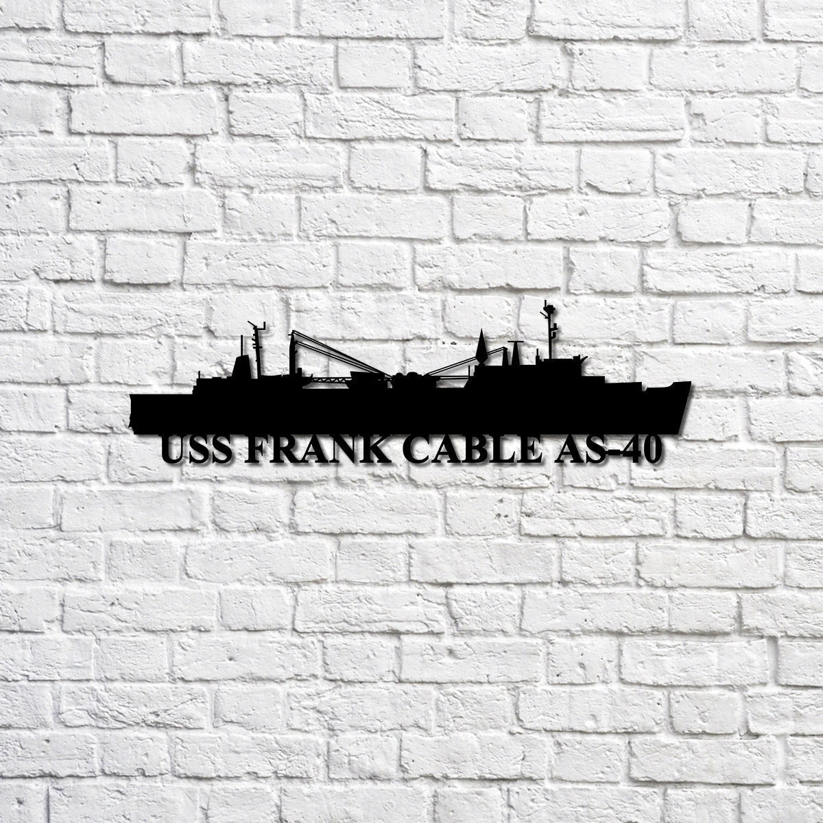 Uss Frank Cable As40 Navy Ship Metal Sign, Memory Wall Metal Sign Gift For Navy Veteran, Navy Ships Silhouette Metal Sign Laser Cut Metal Signs Custom Gift Ideas