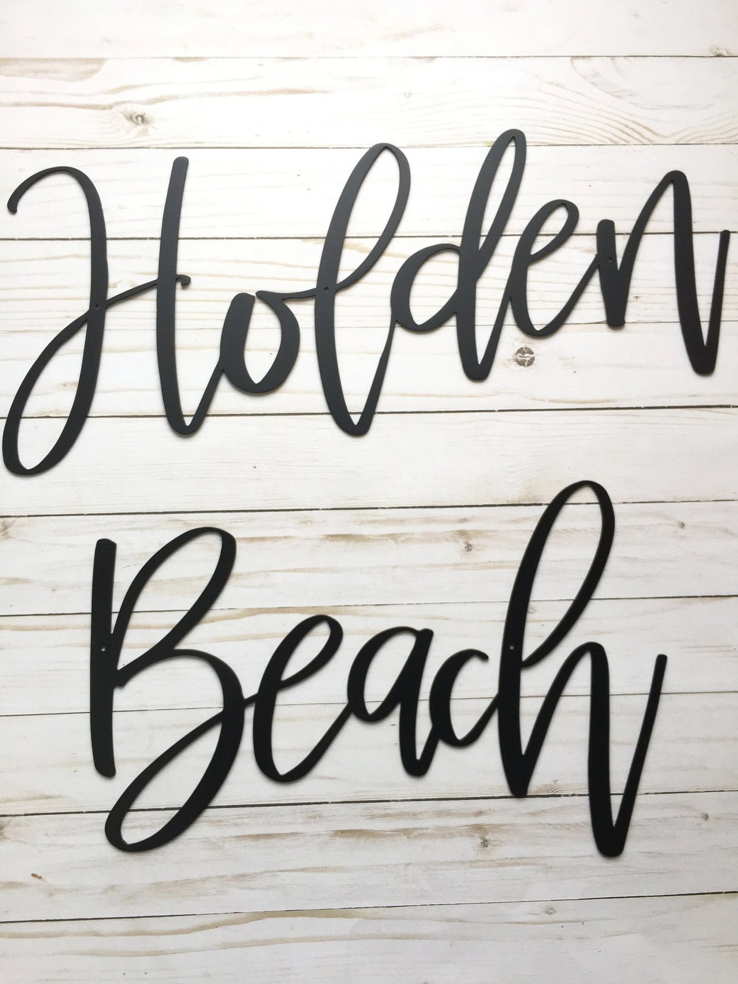 Holden Beach Metal Sign Beach House Decor Beach House Gift Metal Words Holden Beach Sign