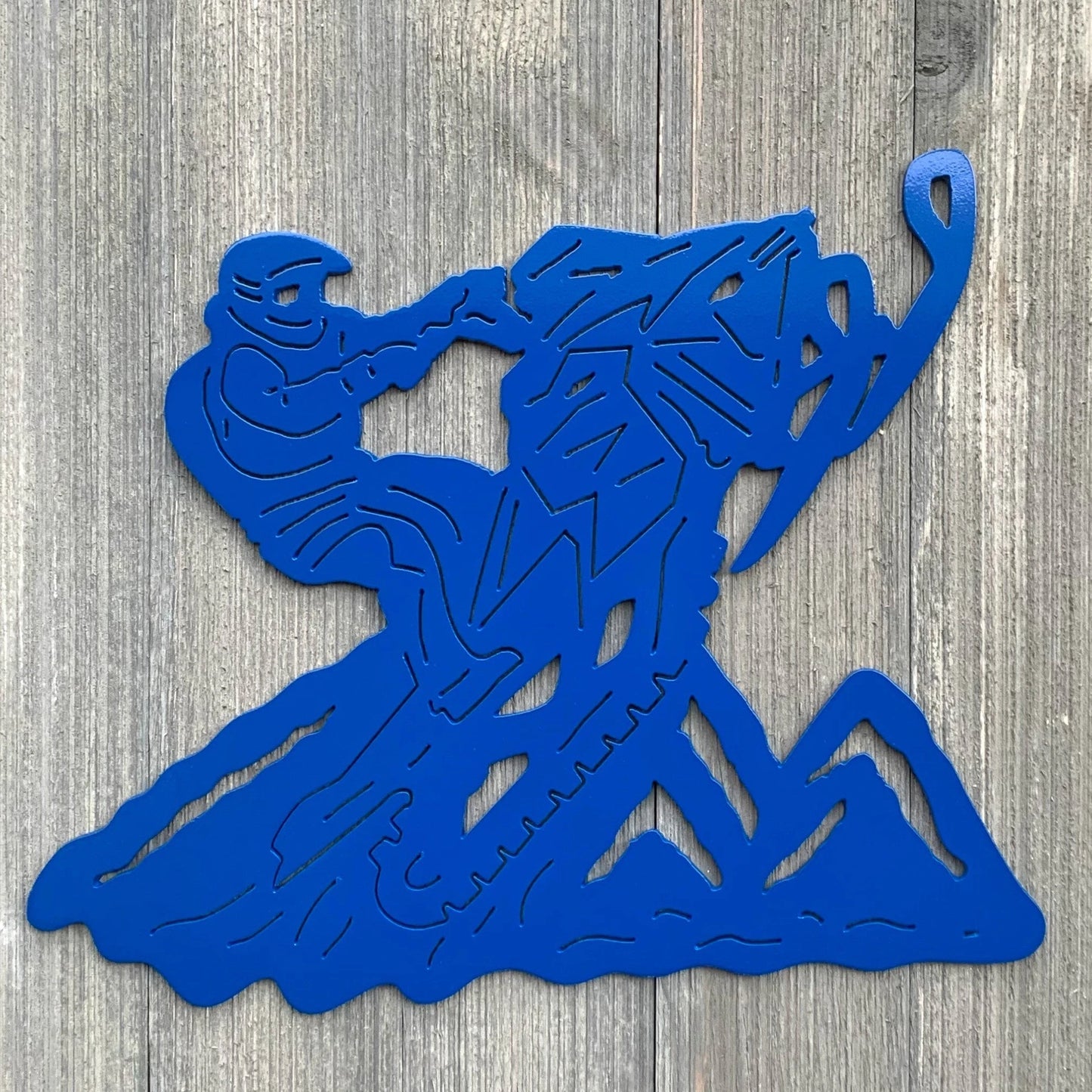 Snowmobile Scene Skidoo With Mountains Metal Sign Cutout Cut Metal Sign Wall Metal Art