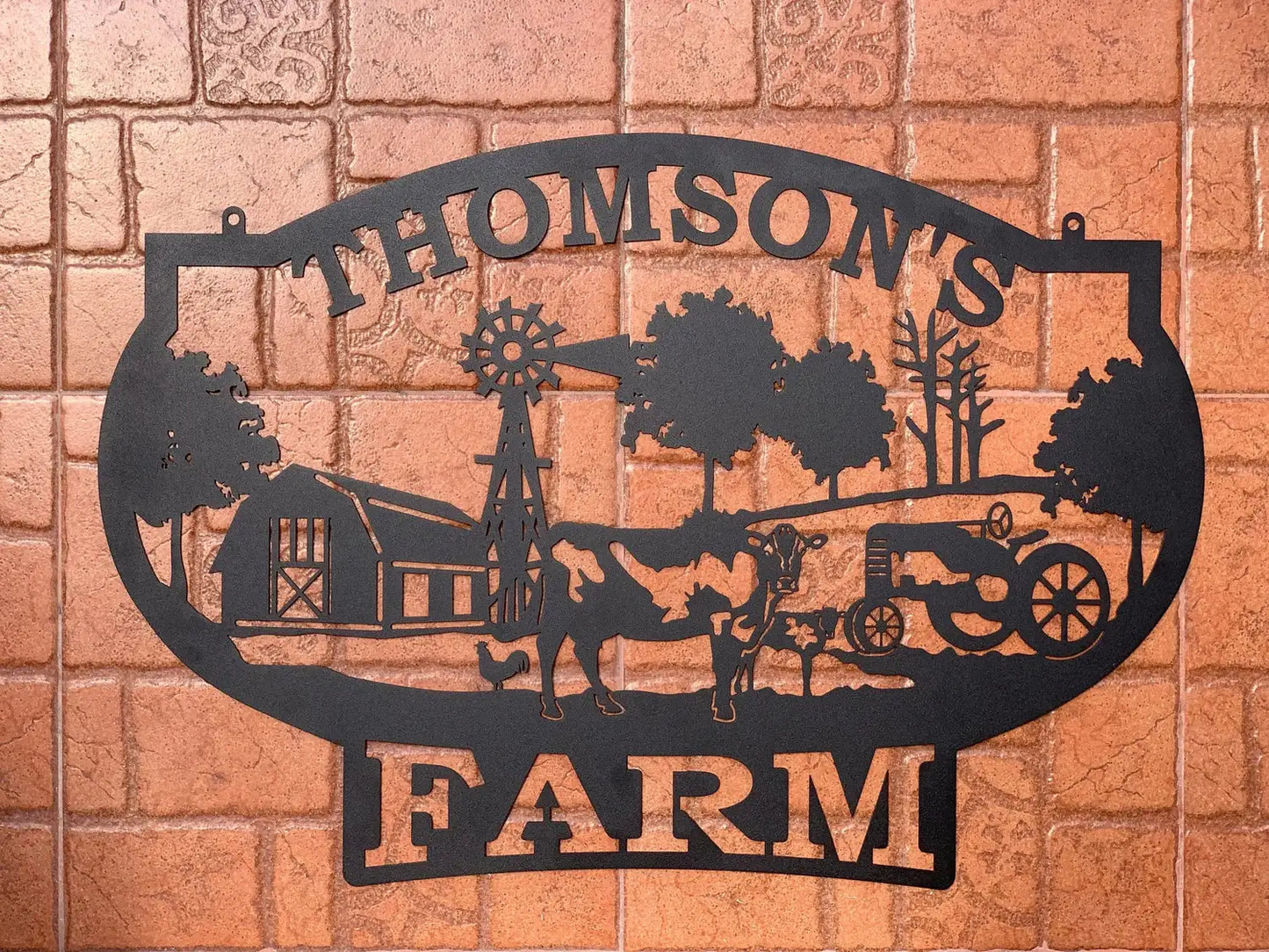 Personalized Farm Name Sign Custom Farm House Metal Wall Art Gift For Him Farmhouse Hanging Outdoor Decor - metal sign