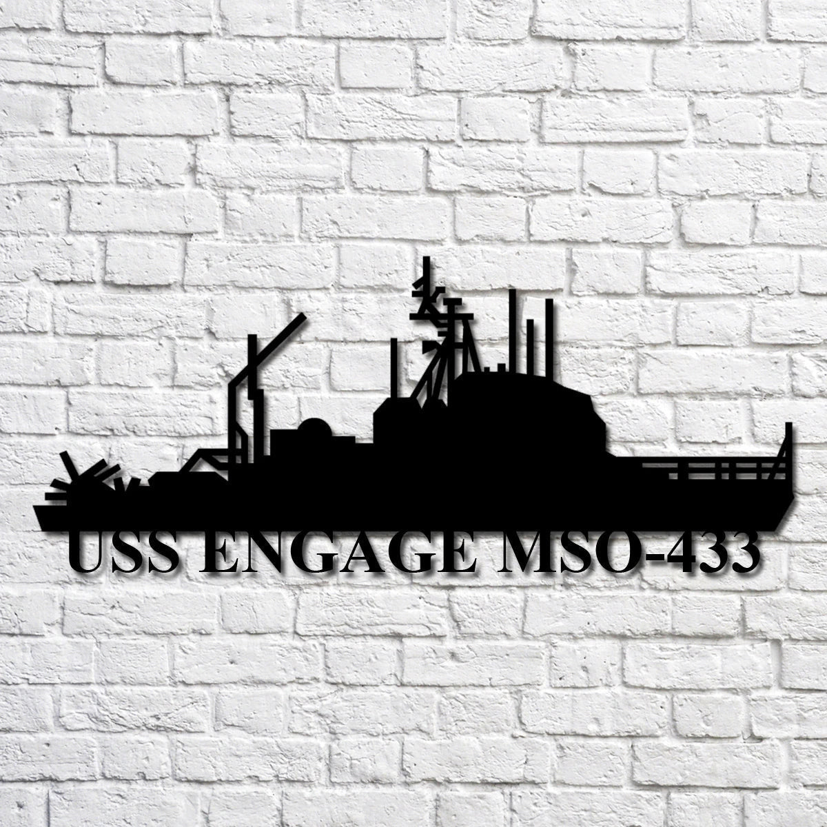 Uss Engage Mso433 Navy Ship Metal Art, Custom Us Navy Ship Cut Metal Sign, Gift For Navy Veteran, Navy Ships Silhouette Metal Art, Navy Home Decor Laser Cut Metal Signs Custom Gift Ideas