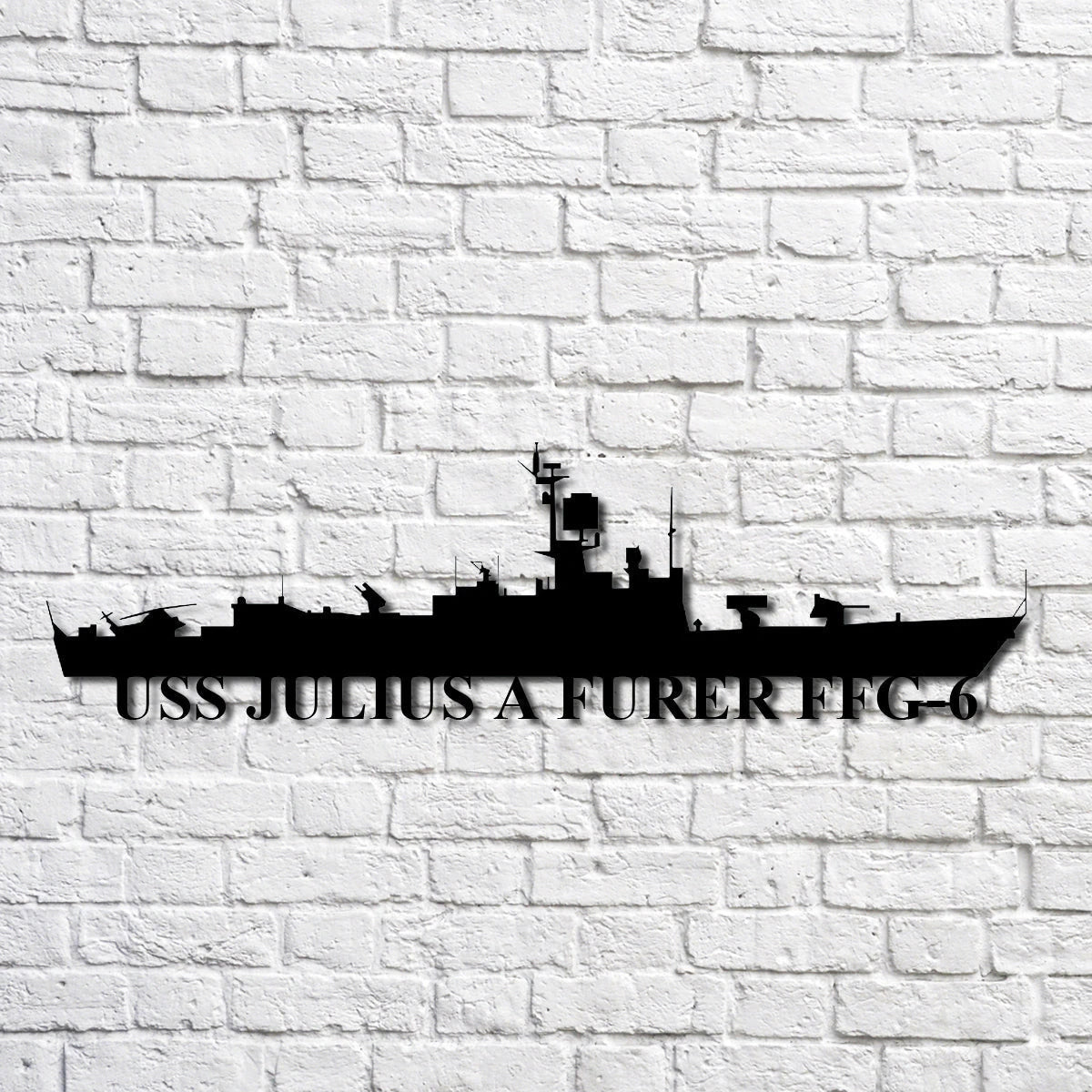 Uss Julius A Furer Ffg6 Navy Ship Metal Art, Custom Us Navy Ship Cut Metal Sign, Gift For Navy Veteran, Navy Ships Silhouette Metal Art, Navy Home Decor Laser Cut Metal Signs Custom Gift Ideas