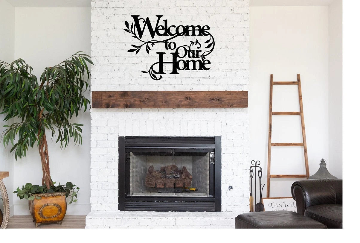 Welcome To Our Home Metal Sign Cutout Cut Metal Sign Wall Metal Art