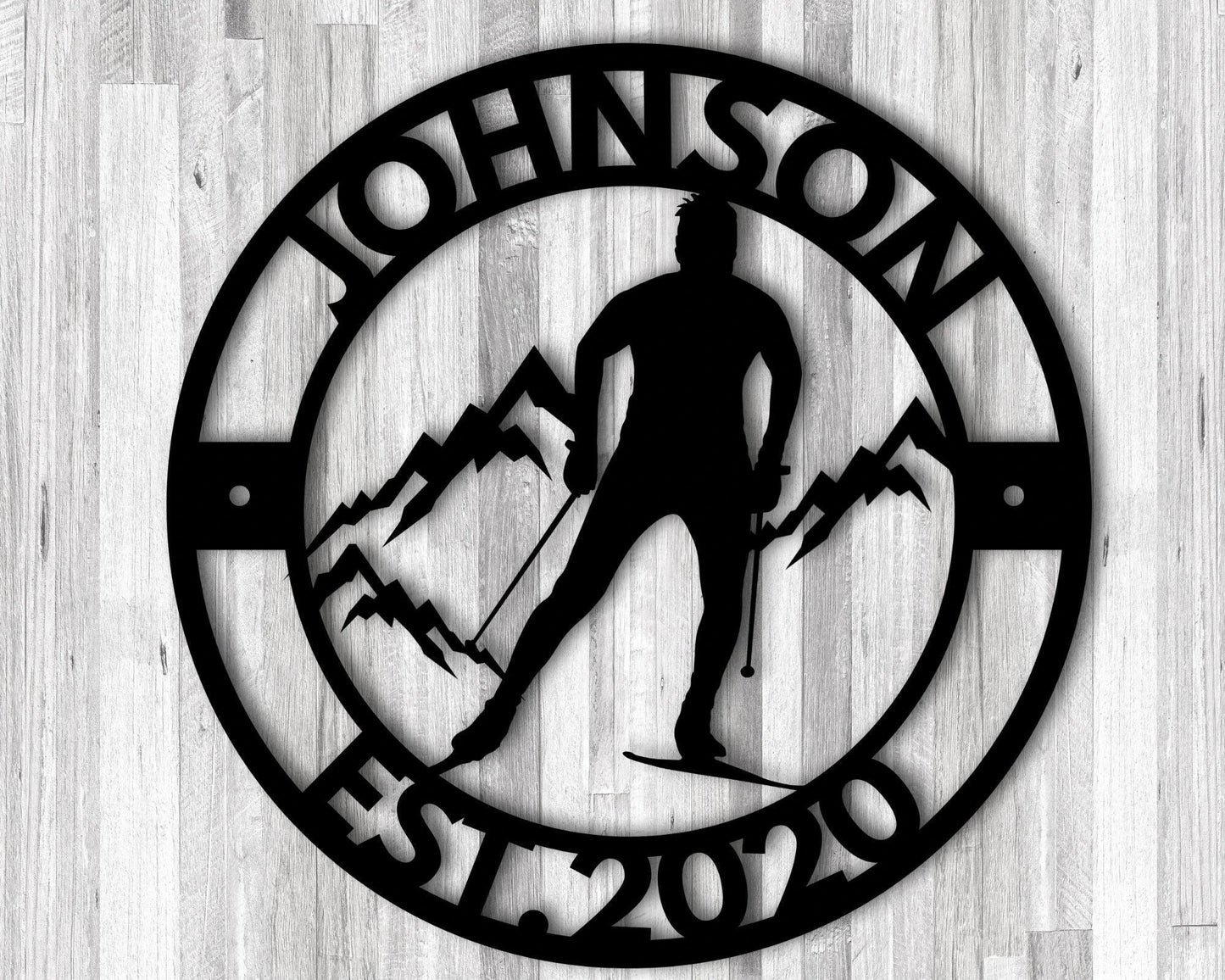 Personalized Snow Skiing Sign Snow Skier Gifts With Name Snow Ski Resort Gift Snow Ski Lodge Decor Snow Ski Sign Custom Metal Sign