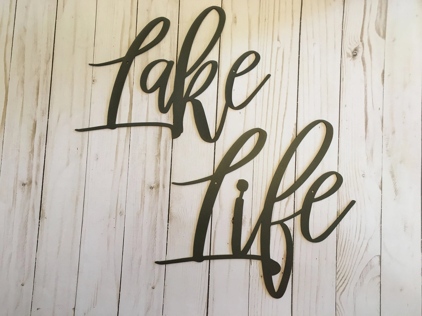 Lake Life Metal Sign Lake House Decor Housewarming Gift Metal Words Lake Sign