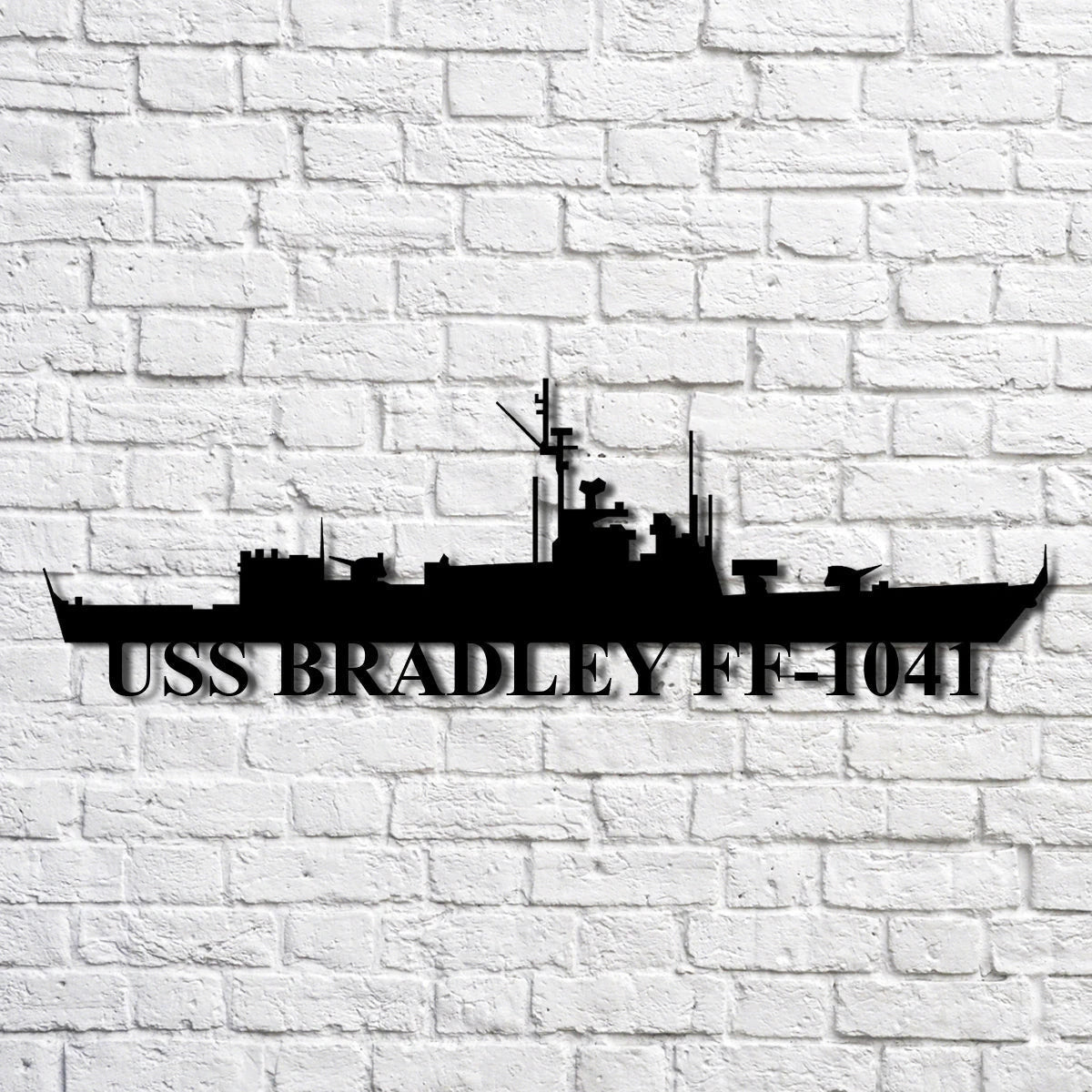 Uss Bradley Ff1041 Navy Ship Metal Art, Custom Us Navy Ship Cut Metal Sign, Gift For Navy Veteran, Navy Ships Silhouette Metal Art, Navy Home Decor Laser Cut Metal Signs Custom Gift Ideas