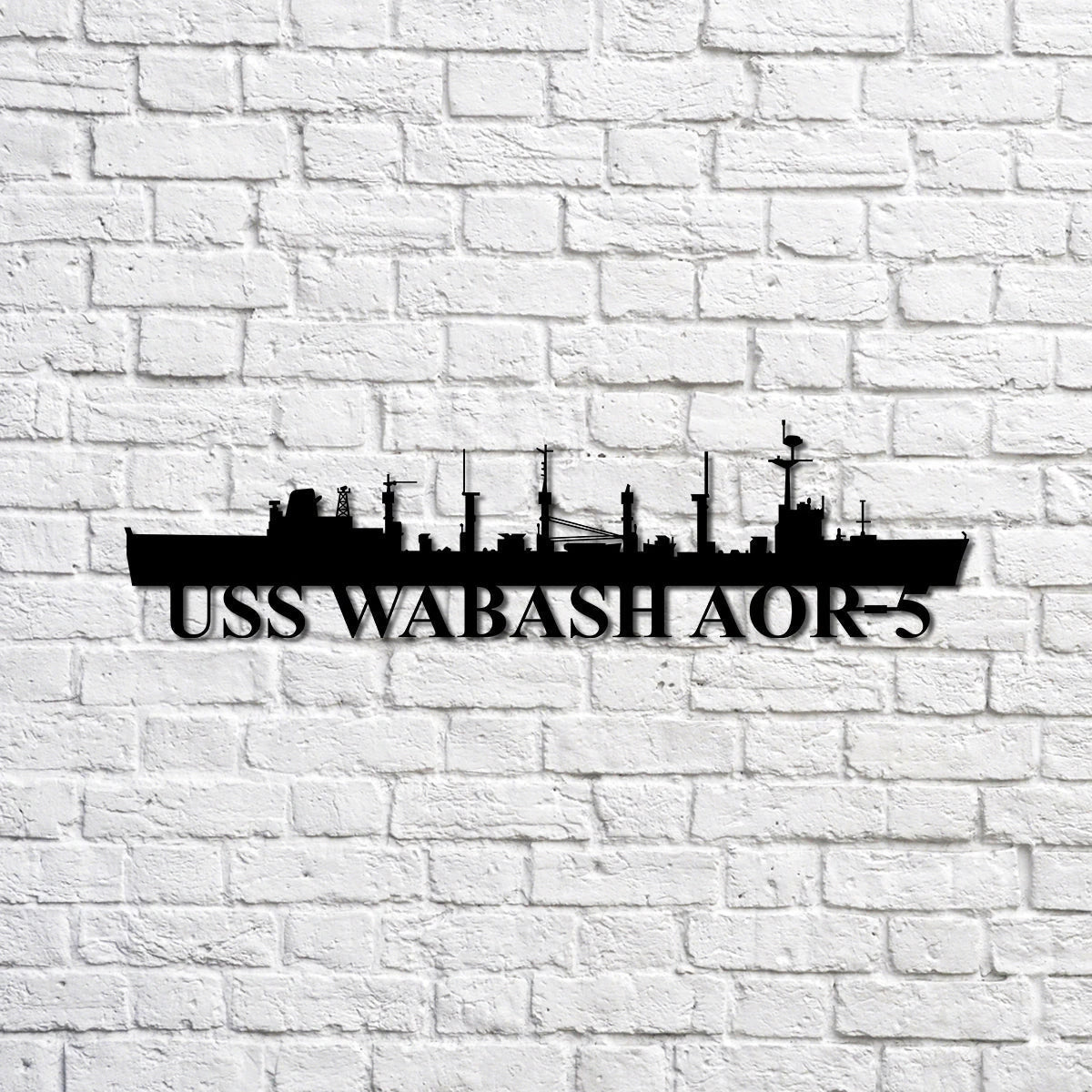 Uss Wabash Aor5 Navy Ship Metal Sign, Memory Wall Metal Sign Gift For Navy Veteran, Navy Ships Silhouette Metal Sign Laser Cut Metal Signs Custom Gift Ideas