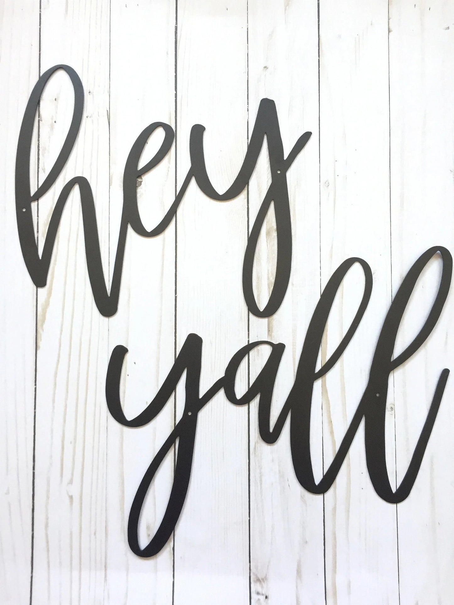 Hey Yall Metal Sign Housewarming Gift Metal Words Southern Decor Hey Yall Thin Sign