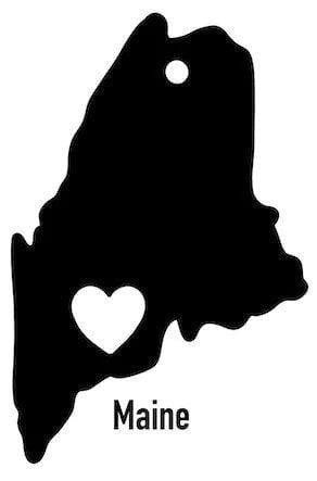Maine State Ornament Cut Metal Sign Wall Decor Metal Sign Metal Art