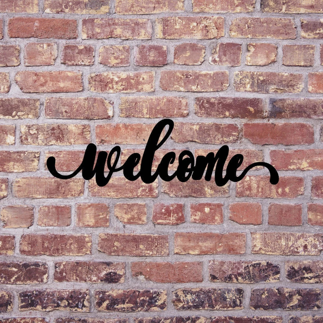 Welcome Sign Cut Metal Sign Wall Decor Metal Sign Metal Art